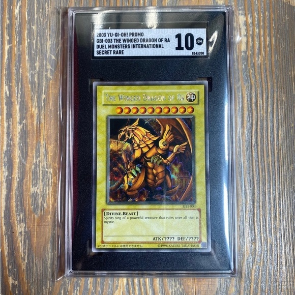 Rare Egyptian God Cards Secret Rare GBI 003 Winged Dragon of Ra